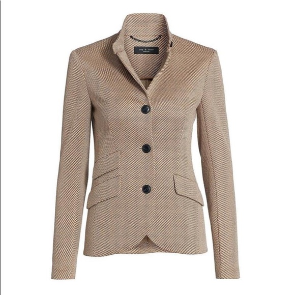 rag & bone Jackets & Blazers - rag & bone Tan Herringbone Blazer